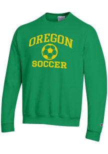 Mens Oregon Ducks Kelly Green Champion Soccer Powerblend Crew Sweatshirt