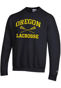 Mens Oregon Ducks  Champion Lacrosse Powerblend Crew Sweatshirt