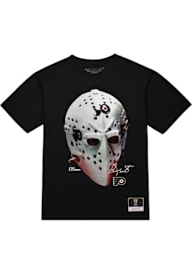 Bernie Parent Philadelphia Flyers Black Big Face Short Sleeve Fashion Player T Shirt