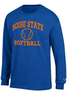 Champion Boise State Broncos Blue Softball Jersey Long Sleeve T Shirt