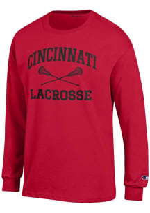 Mens Cincinnati Bearcats Red Champion Lacrosse Jersey Tee