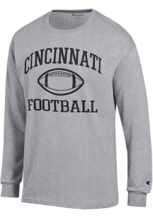 Mens Cincinnati Bearcats Grey Champion Football Jersey Tee