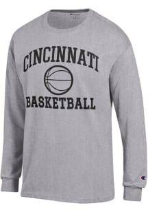 Mens Cincinnati Bearcats Grey Champion Basketball Jersey Tee