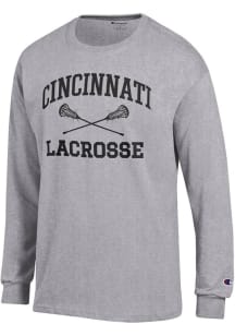 Mens Cincinnati Bearcats Grey Champion Lacrosse Jersey Tee