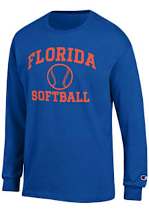 Champion Florida Gators Blue Softball Jersey Long Sleeve T Shirt