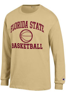 Champion Florida State Seminoles Gold Basketball Jersey Long Sleeve T Shirt