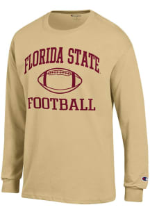 Champion Florida State Seminoles Gold Football Jersey Long Sleeve T Shirt