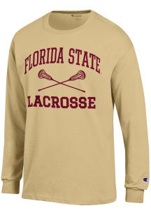 Champion Florida State Seminoles Gold Lacrosse Jersey Long Sleeve T Shirt