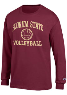 Champion Florida State Seminoles Red Volleyball Jersey Long Sleeve T Shirt