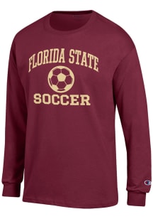 Champion Florida State Seminoles Red Soccer Jersey Long Sleeve T Shirt