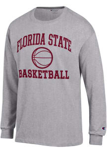 Champion Florida State Seminoles Grey Basketball Jersey Long Sleeve T Shirt