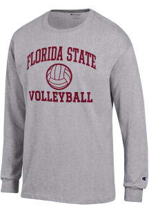 Champion Florida State Seminoles Grey Volleyball Jersey Long Sleeve T Shirt