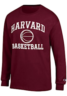 Champion Harvard Crimson Maroon Basketball Jersey Long Sleeve T Shirt