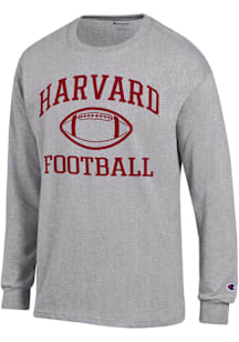 Champion Harvard Crimson Grey Football Football Jersey Long Sleeve T Shirt