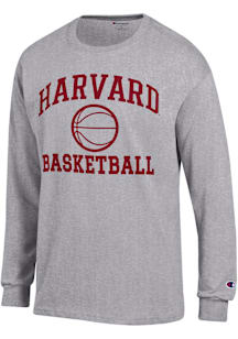 Champion Harvard Crimson Grey Basketball Jersey Long Sleeve T Shirt
