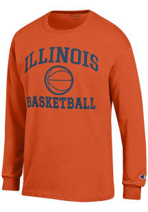 Mens Illinois Fighting Illini Orange Champion Basketball Jersey Tee