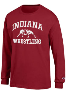 Mens Indiana Hoosiers Cardinal Champion Wrestling Jersey Tee