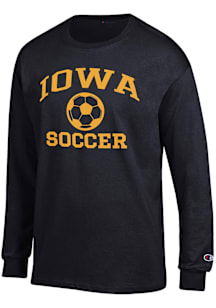 Mens Iowa Hawkeyes Black Champion Soccer Jersey Tee