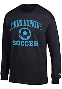 Champion Johns Hopkins Blue Jays Black Soccer Jersey Long Sleeve T Shirt