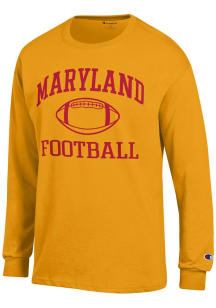 Mens Maryland Terrapins Gold Champion Football Jersey Tee