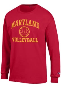 Mens Maryland Terrapins Red Champion Volleyball Jersey Tee