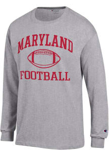 Mens Maryland Terrapins Grey Champion Football Jersey Tee