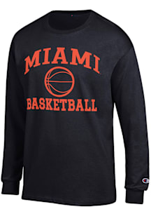 Champion Miami Hurricanes Black Basketball Jersey Long Sleeve T Shirt