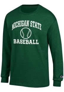 Mens Michigan State Spartans Green Champion Baseball Jersey Tee