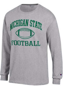 Mens Michigan State Spartans Grey Champion Football Jersey Tee