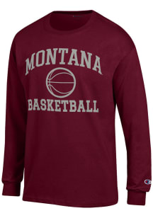 Champion Montana Grizzlies Maroon Basketball Jersey Long Sleeve T Shirt