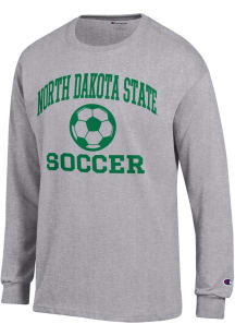 Champion North Dakota State Bison Grey Soccer Jersey Long Sleeve T Shirt