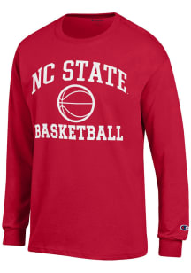 Champion NC State Wolfpack Red Basketball Jersey Long Sleeve T Shirt