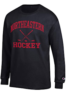 Champion Northeastern Huskies Black Hockey Jersey Long Sleeve T Shirt