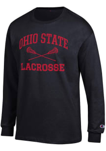 Mens Ohio State Buckeyes Black Champion Lacrosse Jersey Tee