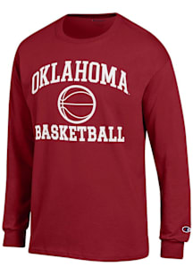 Champion Oklahoma Sooners Cardinal Basketball Jersey Long Sleeve T Shirt