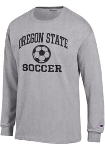 Champion Oregon State Beavers Grey Soccer Jersey Long Sleeve T Shirt