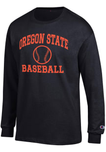 Champion Oregon State Beavers Black Baseball Jersey Long Sleeve T Shirt