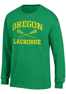 Mens Oregon Ducks Kelly Green Champion Lacrosse Jersey Tee