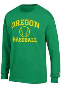 Mens Oregon Ducks Kelly Green Champion Baseball Jersey Tee