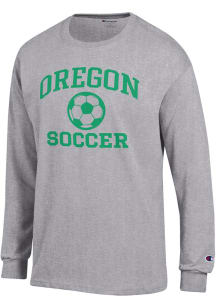 Mens Oregon Ducks Grey Champion Soccer Jersey Tee