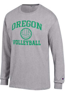 Mens Oregon Ducks Grey Champion Volleyball Jersey Tee