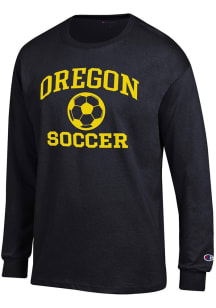 Mens Oregon Ducks Black Champion Soccer Jersey Tee