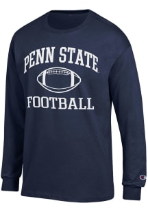 Mens Penn State Nittany Lions Navy Blue Champion Football Jersey Tee