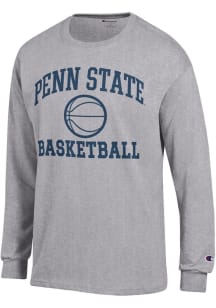 Mens Penn State Nittany Lions Grey Champion Basketball Jersey Tee