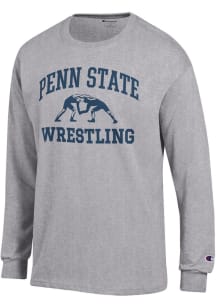 Mens Penn State Nittany Lions Grey Champion Wrestling Jersey Tee