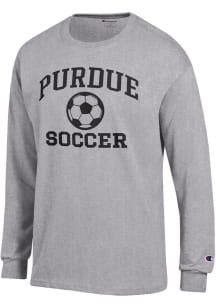 Mens Purdue Boilermakers Grey Champion Soccer Jersey Tee