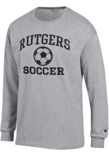 Mens Rutgers Scarlet Knights Grey Champion Soccer Jersey Tee