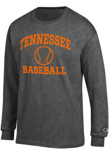 Champion Tennessee Volunteers Grey Baseball Jersey Long Sleeve T Shirt