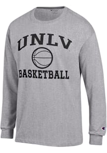 Champion UNLV Runnin Rebels Grey Basketball Jersey Long Sleeve T Shirt