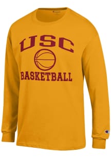 Mens USC Trojans Gold Champion Basketball Jersey Tee